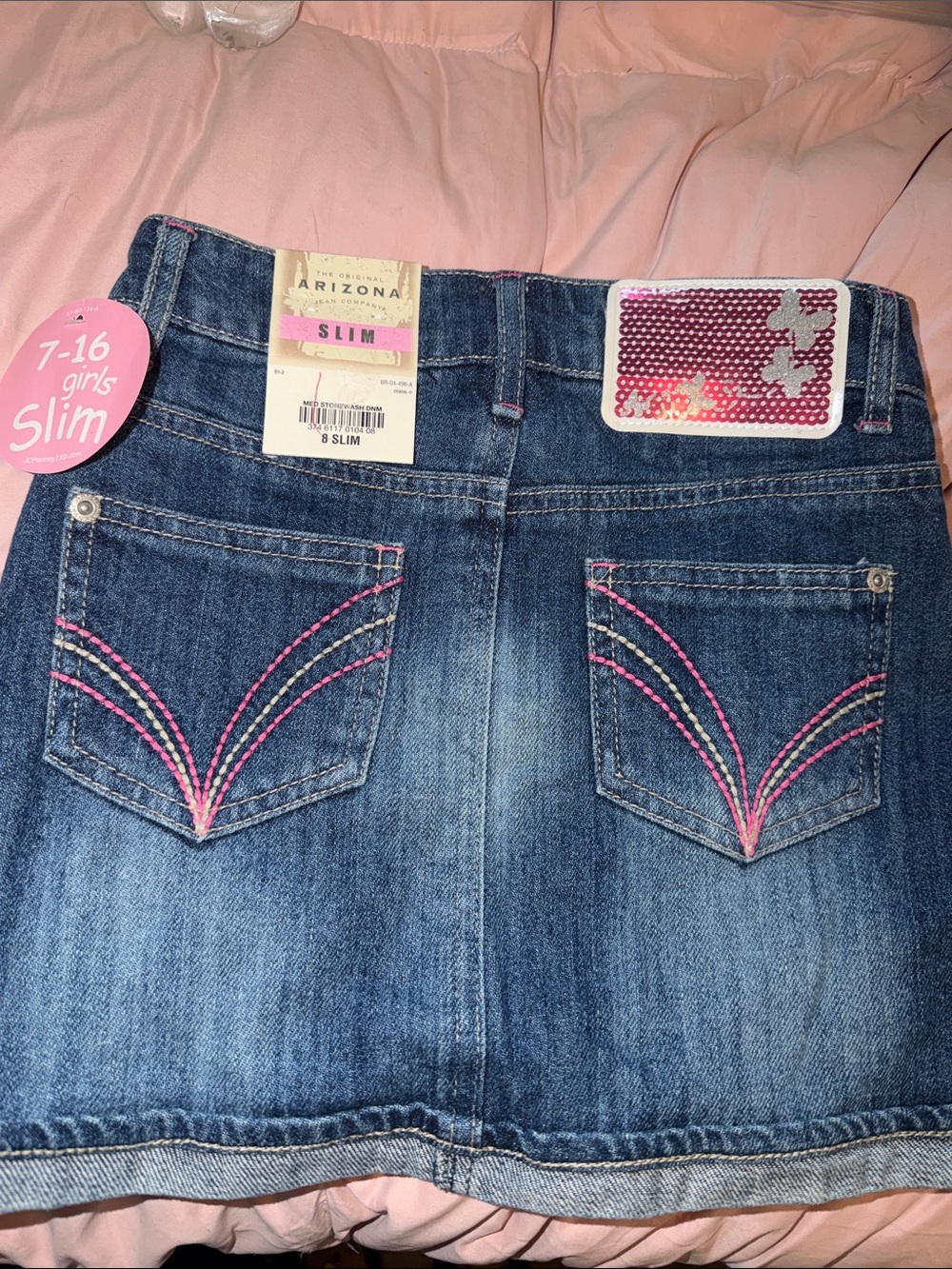 🌟Rare Deadstock Arizona Jean Company Girls' Slim Denim Skirt-Sz 8 Slim